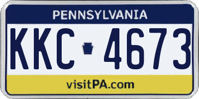 PA license plate KKC4673