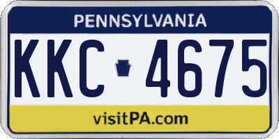 PA license plate KKC4675