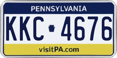 PA license plate KKC4676