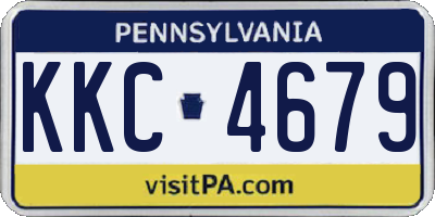 PA license plate KKC4679