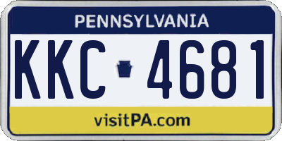 PA license plate KKC4681
