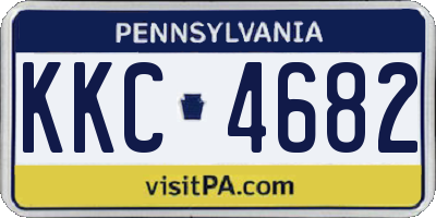 PA license plate KKC4682