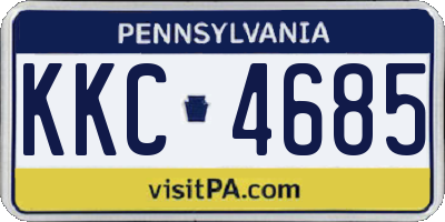 PA license plate KKC4685