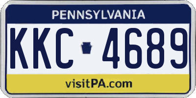 PA license plate KKC4689