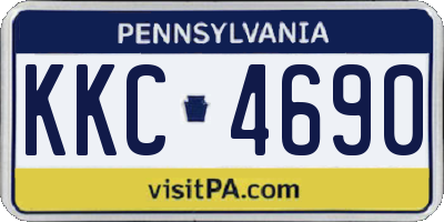 PA license plate KKC4690