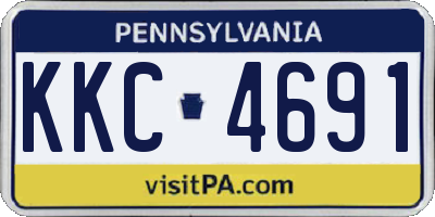 PA license plate KKC4691