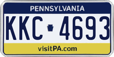 PA license plate KKC4693