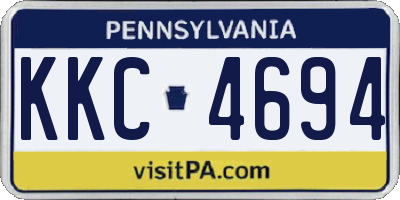 PA license plate KKC4694