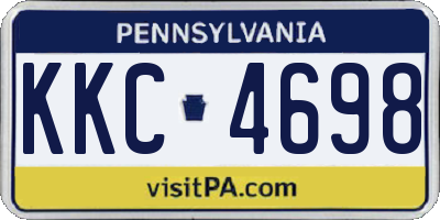 PA license plate KKC4698
