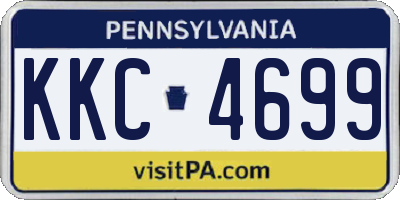 PA license plate KKC4699