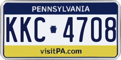 PA license plate KKC4708
