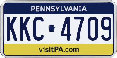 PA license plate KKC4709