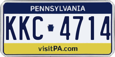 PA license plate KKC4714