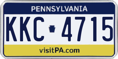 PA license plate KKC4715