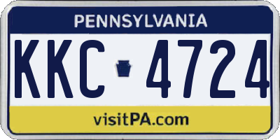PA license plate KKC4724