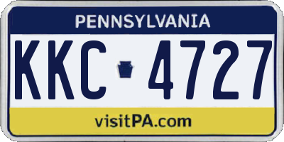 PA license plate KKC4727