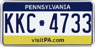 PA license plate KKC4733