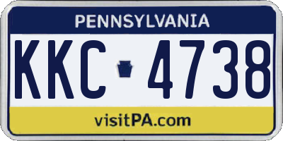 PA license plate KKC4738