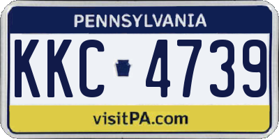 PA license plate KKC4739