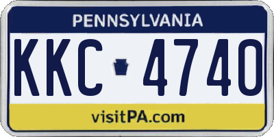 PA license plate KKC4740