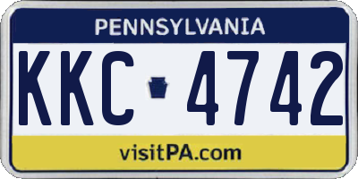 PA license plate KKC4742