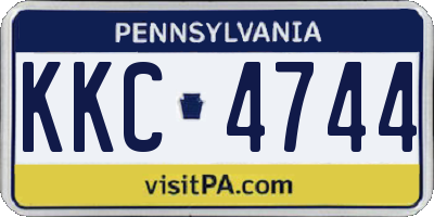 PA license plate KKC4744