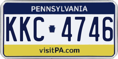 PA license plate KKC4746