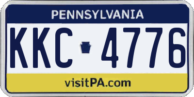 PA license plate KKC4776