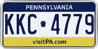 PA license plate KKC4779