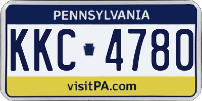 PA license plate KKC4780