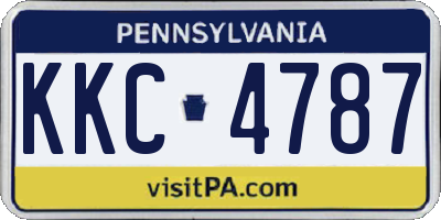 PA license plate KKC4787