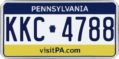 PA license plate KKC4788