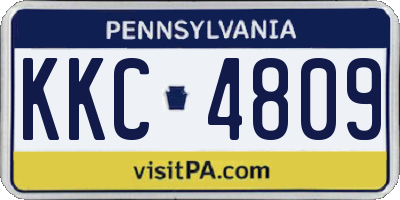 PA license plate KKC4809
