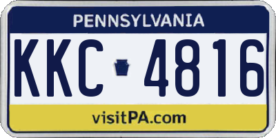 PA license plate KKC4816