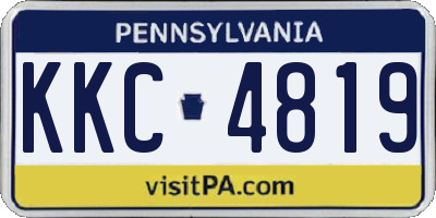 PA license plate KKC4819