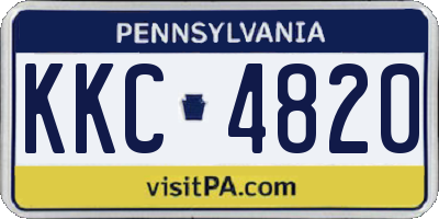 PA license plate KKC4820