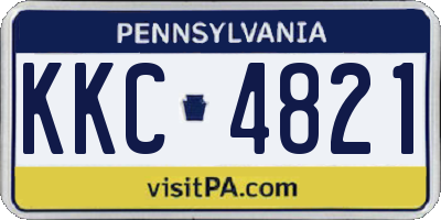 PA license plate KKC4821
