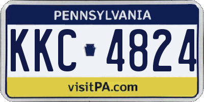 PA license plate KKC4824