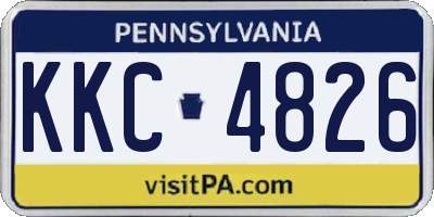 PA license plate KKC4826
