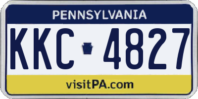 PA license plate KKC4827