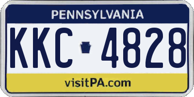 PA license plate KKC4828