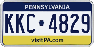 PA license plate KKC4829