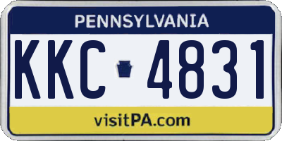 PA license plate KKC4831