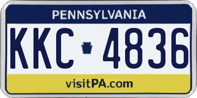 PA license plate KKC4836