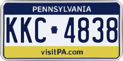 PA license plate KKC4838