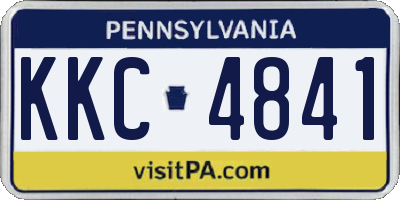 PA license plate KKC4841