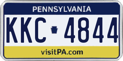 PA license plate KKC4844