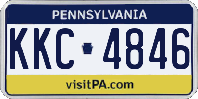 PA license plate KKC4846