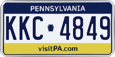 PA license plate KKC4849