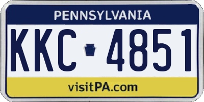 PA license plate KKC4851